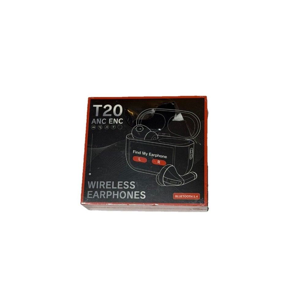 New ANC ENC T20 Wireless Earphones Black  Bluetooth New  Earbuds